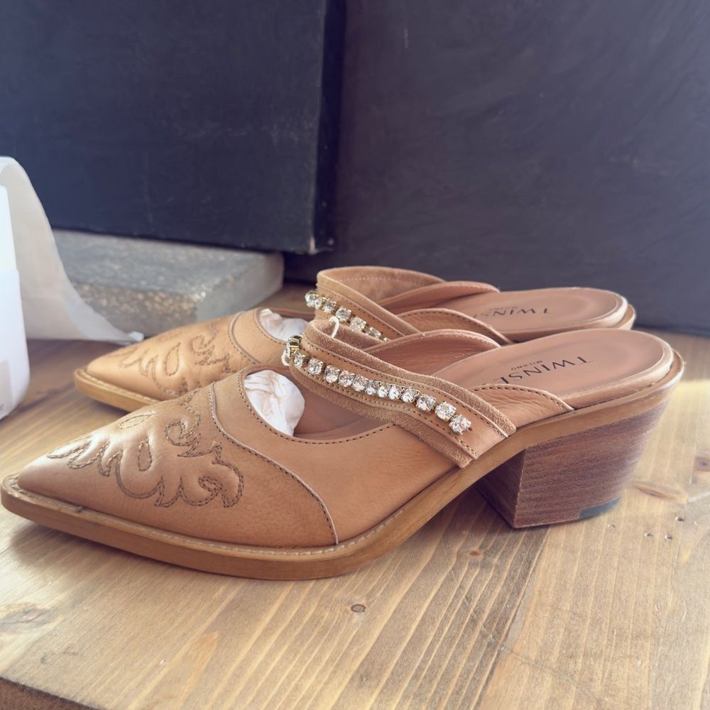 ✨ TWINSET Sabot Tan Mules – Size 7 ✨ - Picture 6 of 10